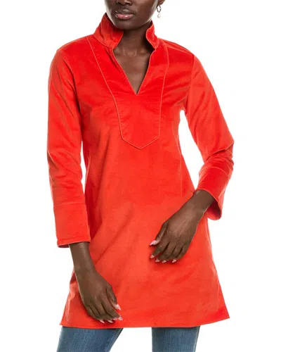 Sail To Sable Corduroy Tunic Dress In Red
