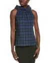 Sail To Sable Cowl Neck Top In Blue