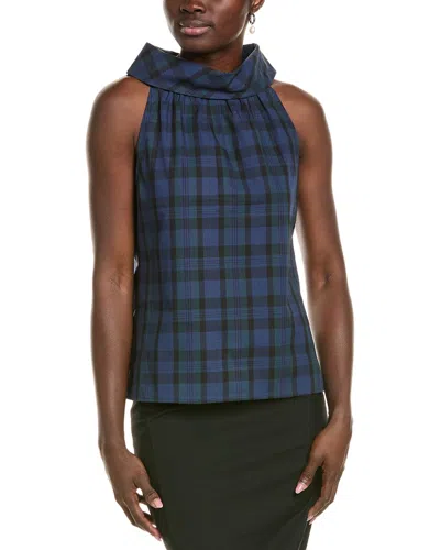 Sail To Sable Cowl Neck Top In Blue