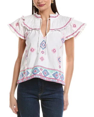 Sail To Sable Embroidered Top In Multi
