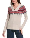 Sail To Sable Fairisle Wool Sweater In Neutral
