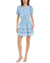 Sail To Sable Flutter Dress In Blue