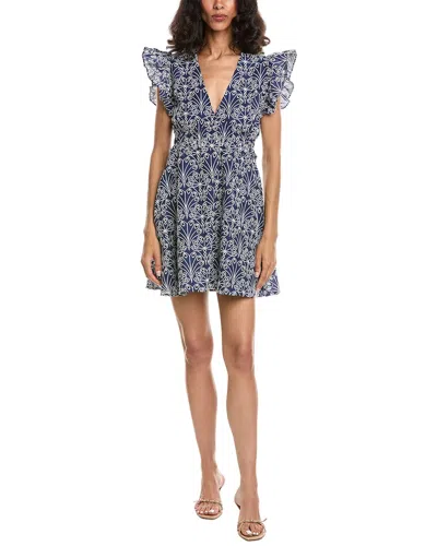 Sail To Sable Flutter Sleeve Dress In Navy