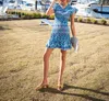 Sail To Sable Flutter Sleeve Smocked Dress In Aztec Ikat