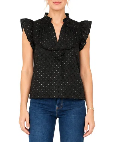 Sail To Sable Flutter Sleeve Top In Black