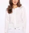 Sail To Sable Heart Cardigan Top In White In White