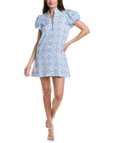 SAIL TO SABLE LINEN-BLEND MINI DRESS