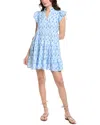 Sail To Sable Tiered Mini Dress In Blue
