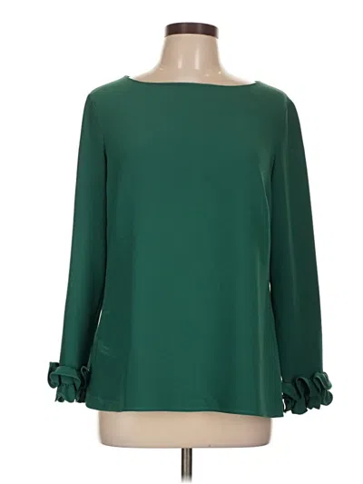 Pre-owned Sail To Sable Long Sleeve Blouse In Green
