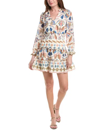 Sail To Sable Long Sleeve Smocked Waist Dress In Neutral