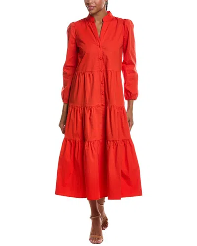 Sail To Sable Midi Dress In Red