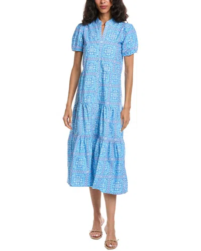 Sail To Sable Midi Shirtdress In Blue