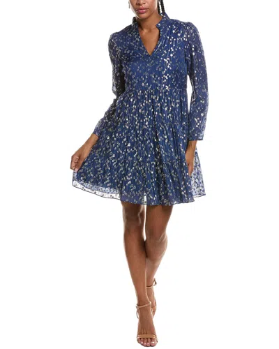 Sail To Sable Tunic Flare Mini Dress In Blue