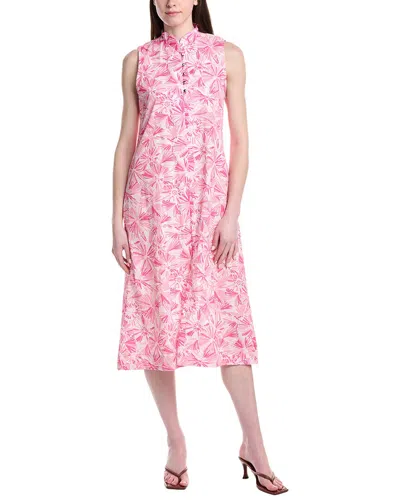 Sail To Sable Puff Sleeve Midi Dress In Pink