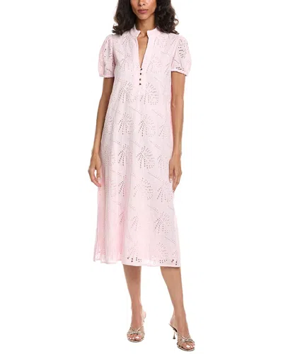 Sail To Sable Puff Sleeve Midi Tunic In Pink