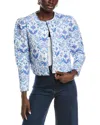 Sail To Sable Quilted Print Jacket In White