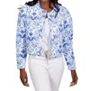 Sail To Sable Reversible Button Front Jacket In Batik In Multi