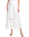 Sail To Sable Ric-rac Midi Skirt In White