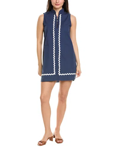 Sail To Sable Ric Rac Shift Dress In Blue