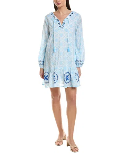 Sail To Sable Ruffle Hem Shift Dress In Multi