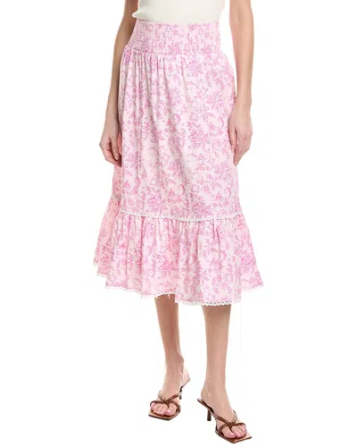 Sail To Sable Ruffle Midi Skirt In Multi