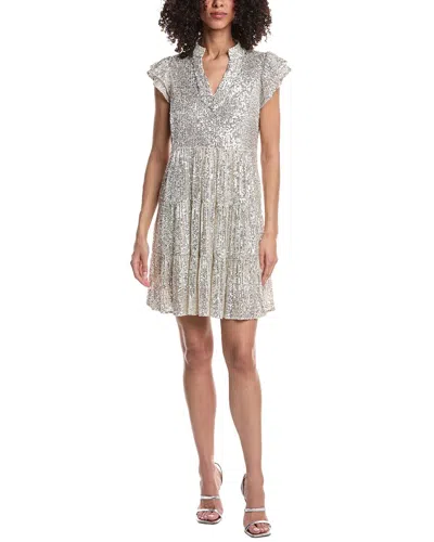 Sail To Sable Sequin Mini Dress In Silver