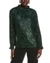 Sail To Sable Sequin Top In Green