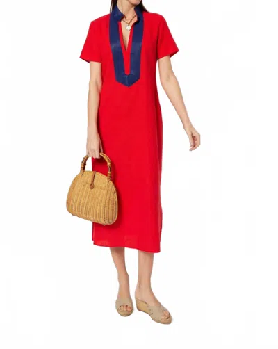 Sail To Sable Short Sleeve Classic Tunic In Fiery Red