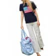 Sail To Sable Short Sleeve Flag Sweater In Navy In Blue