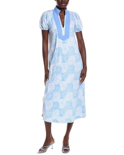 Sail To Sable Short Sleeve Maxi Tunic In Blue