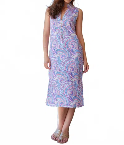 Sail To Sable Sleeveless Button Front Midi Tunic In Kaleidoscope