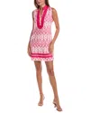 Sail To Sable Sleeveless Classic Linen-blend Tunic Mini Dress In Pink