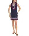Sail To Sable Classic Linen-blend Tunic In Blue