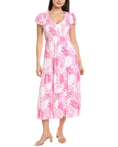 Sail To Sable Smocked Midi Dress In Pink