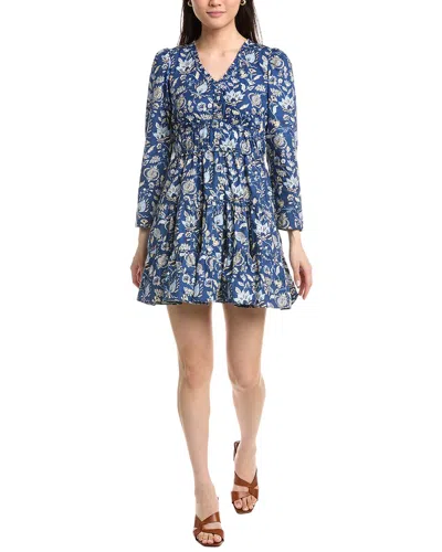 Sail To Sable Embroidered Mini Dress In Blue