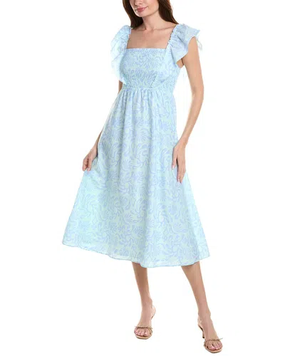 Sail To Sable Smocked Dress In Blue