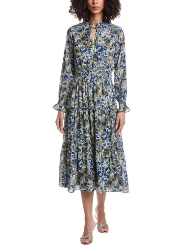 Sail To Sable Smocked Waist Midi Dress In Multi