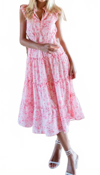 Sail To Sable Smocked Waist Midi In Batik Floral In Multi