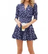 Sail To Sable Smocked Waist Ruffle Dress In Autumn Leaf Print In Multi