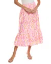 Sail To Sable Smocked Waist Skirt In Pink