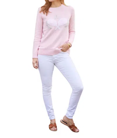 Sail To Sable Tennis Racquet Sweater In Blush In Pink