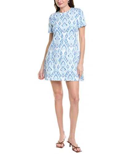 Sail To Sable Tiered Mini Dress In Blue