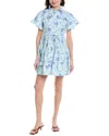 Sail To Sable Tiered Mini Dress In Blue