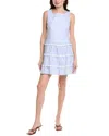 Sail To Sable Tiered Mini Dress In Blue
