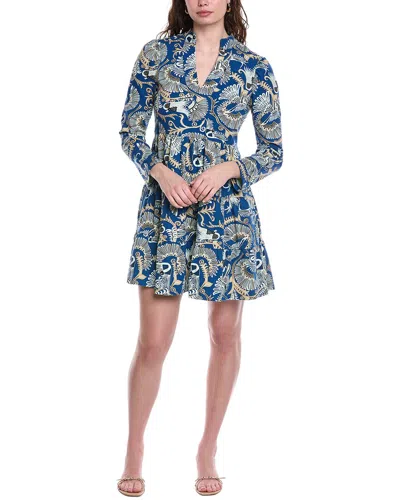Sail To Sable Tunic Flare Dress In Blue