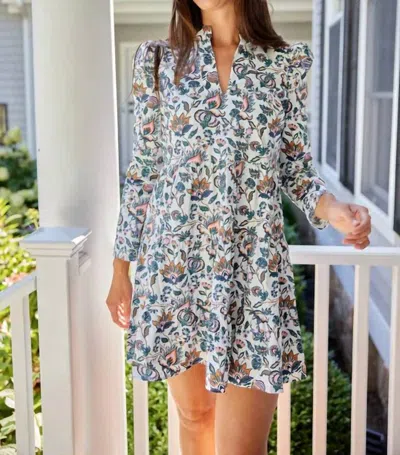 Sail To Sable Tunic Flare Dress French Floral In White Multi