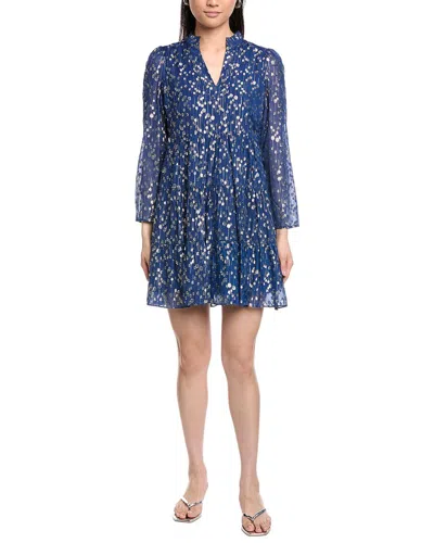 Sail To Sable Tunic Flare Mini Dress In Blue