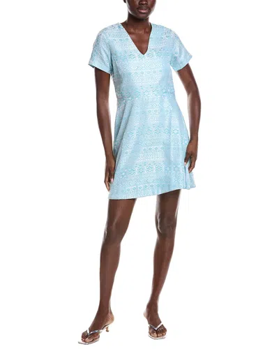 Sail To Sable V-neck A-line Dress In Blue