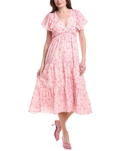 Sail To Sable V-neck Cinched Waist Maxi Dress In Multi