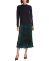 Sail To Sable Wool-blend Sweater Popover Midi Dress In Black